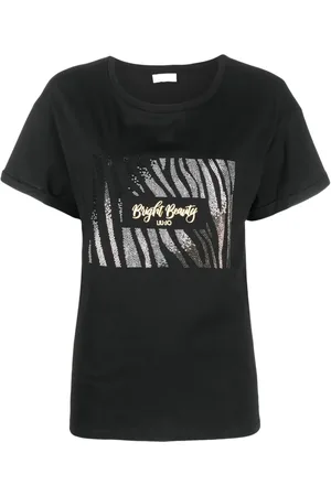 Liu Jo Rhinestone-embellished logo-print T-shirt