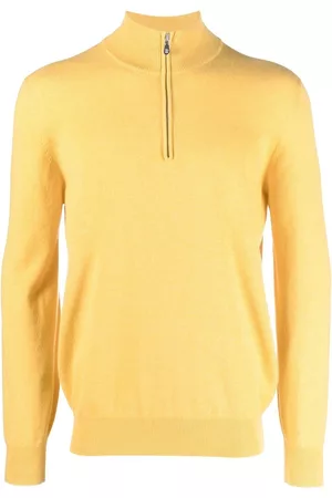 Brunello Cucinelli Men Turtleneck Sweaters - High-neck cashmere jumper - Yellow