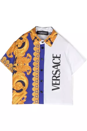 VERSACE Shirts - Logo-print detail shirt - White