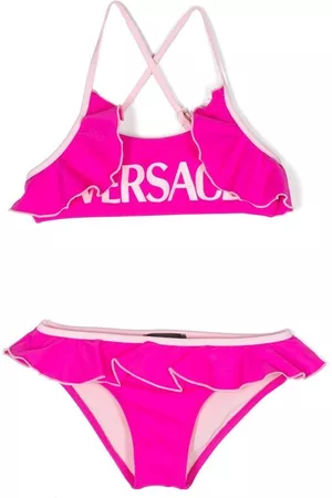 VERSACE Girls Bikini Sets - Logo-print bikini set - Pink