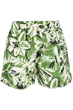 Palm Angels Floral-print drawstring swim shorts