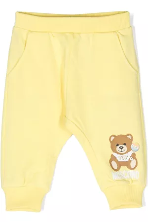 Moschino Sweatpants - Logo-print detail track pants - Yellow