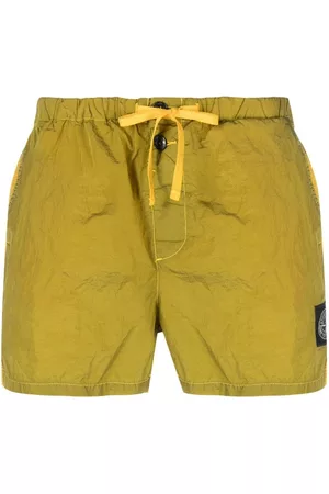 Stone Island Compass patch swim shorts - Yellow