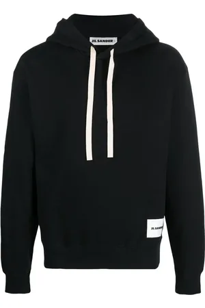 Jil Sander Logo-patch drawstring hoodie