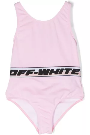 OFF-WHITE Logo-waistband swimsuit - Pink