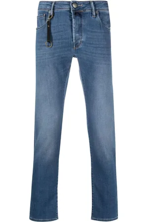 Incotex Logo-patch slim-cut jeans