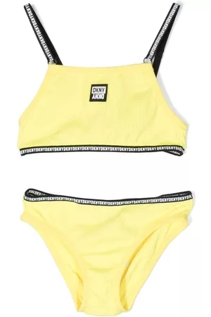DKNY Girls Bikini Sets - Logo-print detail bikini set - Yellow
