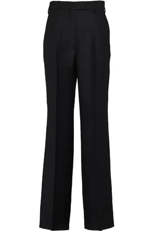 Prada Triangle-logo kid-mohair trousers