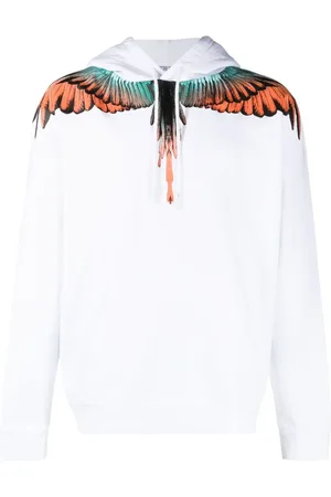 MARCELO BURLON Wing-print organic-cotton hoodie