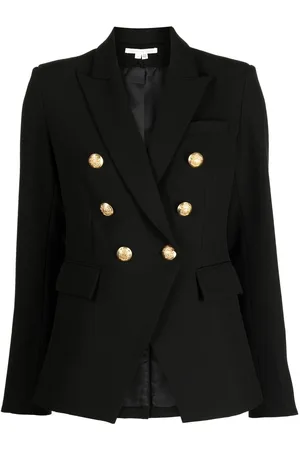 VERONICA BEARD Double-breasted golden-buttons blazer
