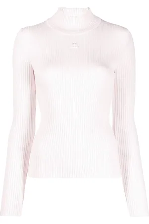 Courrèges Ribbed-knit roll neck jumper