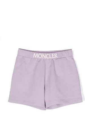 Moncler Logo-waistband shorts - Purple