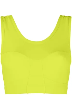 AuHomea Bee with Honeycombs Yellow Womens Sports Bra Padded