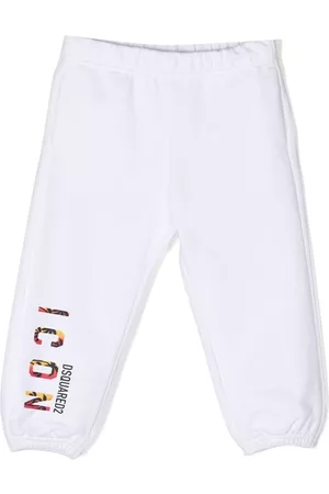 Dsquared2 Logo-print cotton track trousers - White