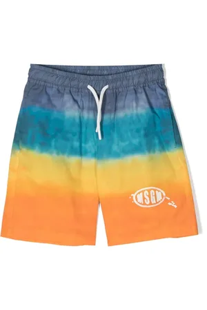Msgm Tie-dye cotton shorts
