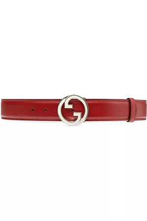 Gucci Blondie logo-buckle leather belt - Red