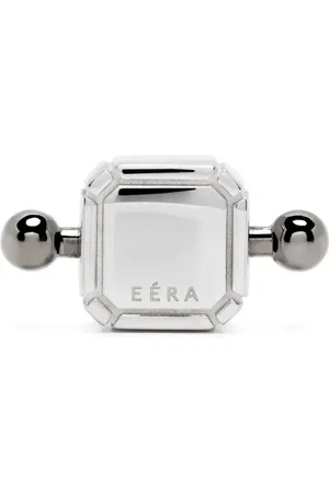 Eera 18kt white gold Square Bar stud earring
