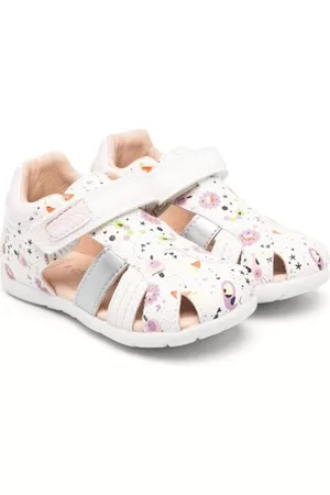 Geox Floral-print sandals - White
