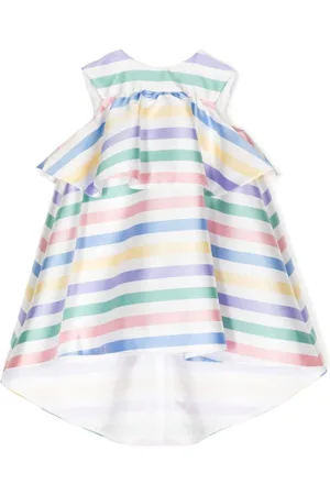 HUCKLEBONES LONDON Bow-detail striped mini dress