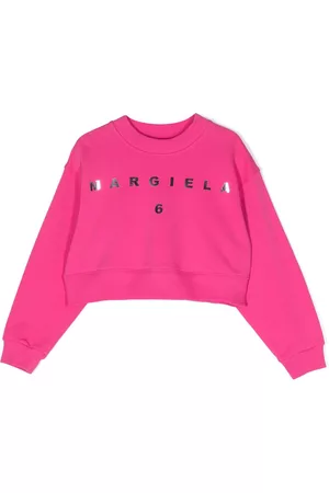 Maison Margiela Metallic logo-print sweatshirt - Pink