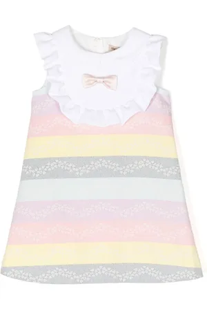 HUCKLEBONES LONDON Rainbow-print ruffled dress