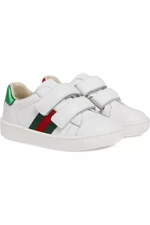 Gucci Sneakers - Toddler leather web detail sneakers - White