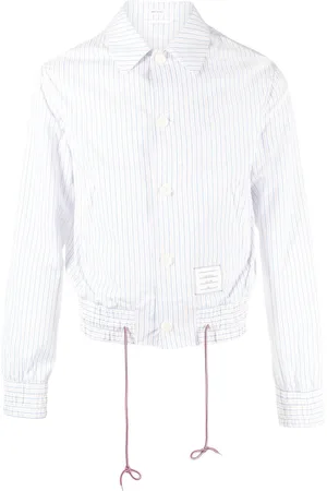 Thom Browne Striped seersucker shirt jacket