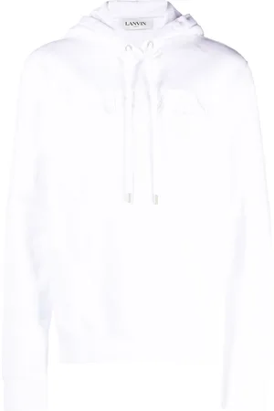 Lanvin Logo-embroidered cotton hoodie