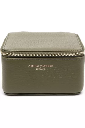 ASPINAL OF LONDON Pebble travel watch & ring case - Green