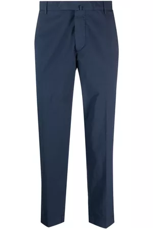 DELL'OGLIO Slim-cut cotton chinos - Blue
