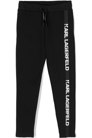 Karl Lagerfeld Sweatpants - Logo tape-detail track pants - Black