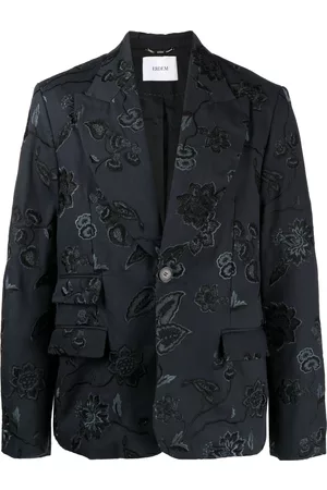 Erdem Edward floral-embroidered single-breasted blazer - Blue