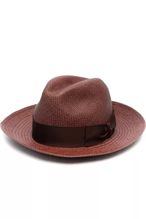 Borsalino Bow-detail trilby hat - Brown