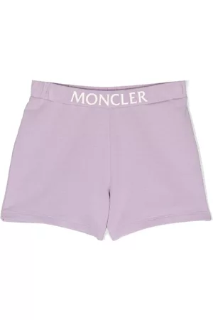 Moncler Logo-waistband shorts - Purple