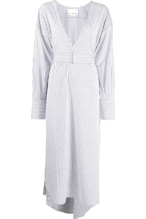 Sa Su Phi Stripe-pattern belted shirt dress