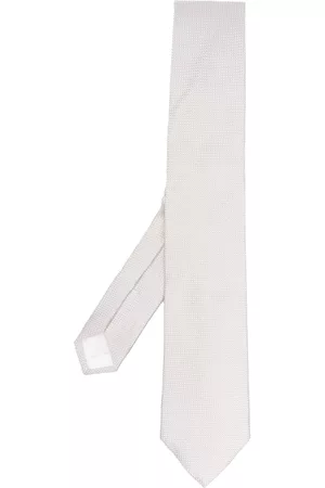 TAGLIATORE Silk pointed-tip tie - Grey