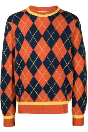 PRINGLE OF SCOTLAND Argyle knit jumper - Orange