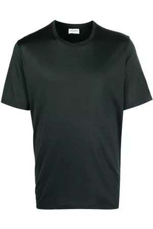 Saint Laurent Crew-neck silk T-shirt - Green