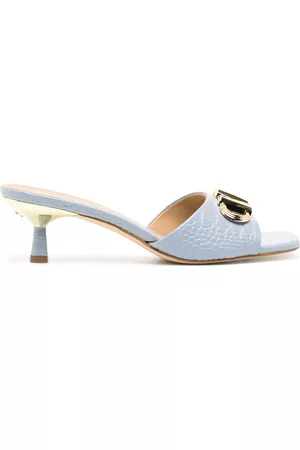 Michael Kors Amal 55mm Kitten Heel Mules - Blue