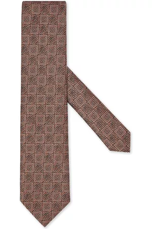 Z Zegna Men Bow Ties - Jacquard silk tie - Brown
