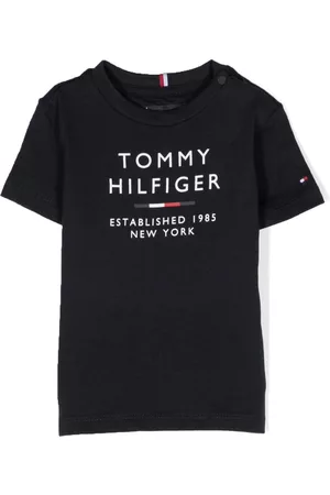 Tommy Hilfiger Short Sleeved T-Shirts - Logo-print short-sleeve T-shirt - Blue