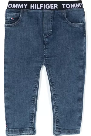 Tommy Hilfiger Logo waistband slim-cut jeans - Blue
