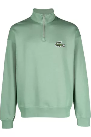 Lacoste Men Turtleneck Sweaters - Logo-patch high-neck sweater - Green