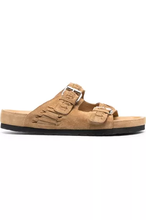 Isabel Marant Men Flat Sandals - Buckled flat sandals - Brown