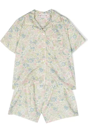 BONPOINT Floral-print cotton pyjama set - Neutrals