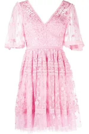 Needle & Thread Sweetheart lace minidress - Pink