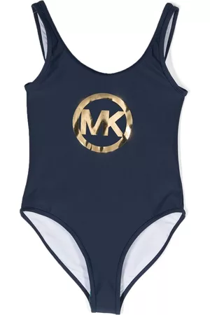 Michael Kors Girls Swimsuits - Logo-print swimsuit - Blue