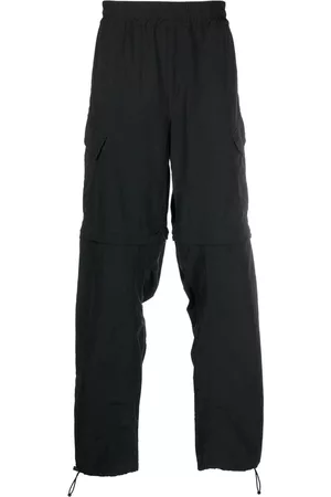 Msgm Men Wide Leg Pants - Layered-shorts trousers - Black