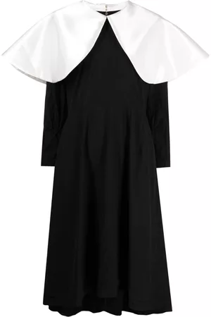 Comme des Garçons Oversized-rounded-collar dress - Black