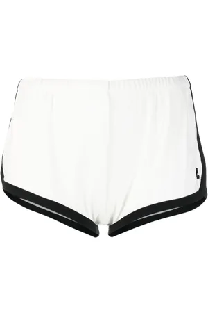 Courrèges Contrasting-trim logo shorts